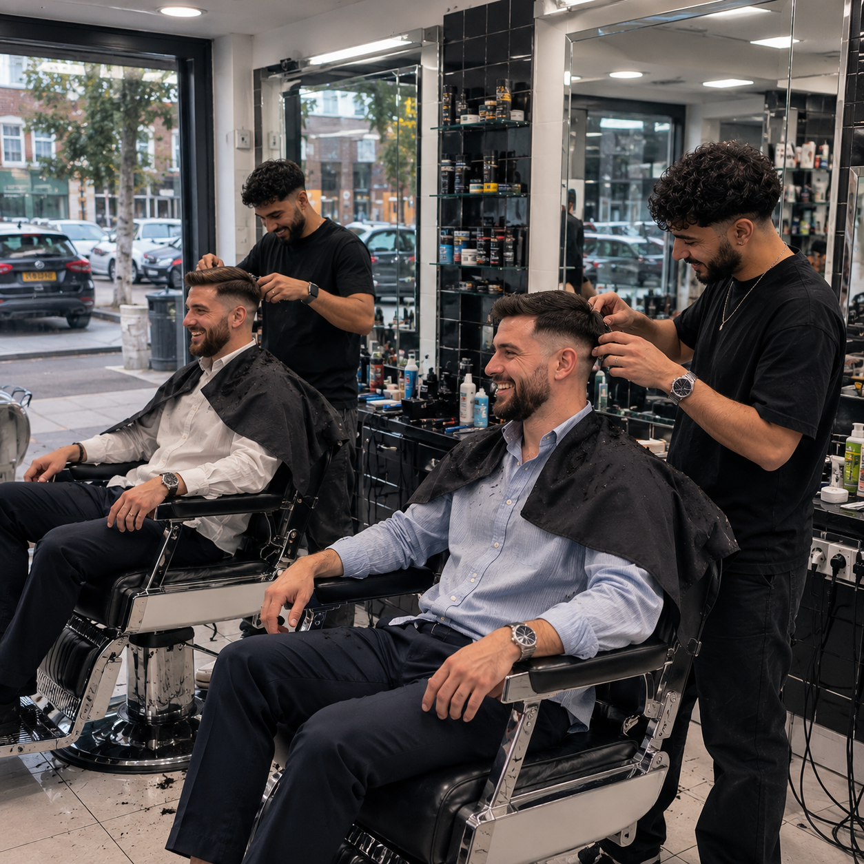 Pre-wedding cuts for the whole groom's party.